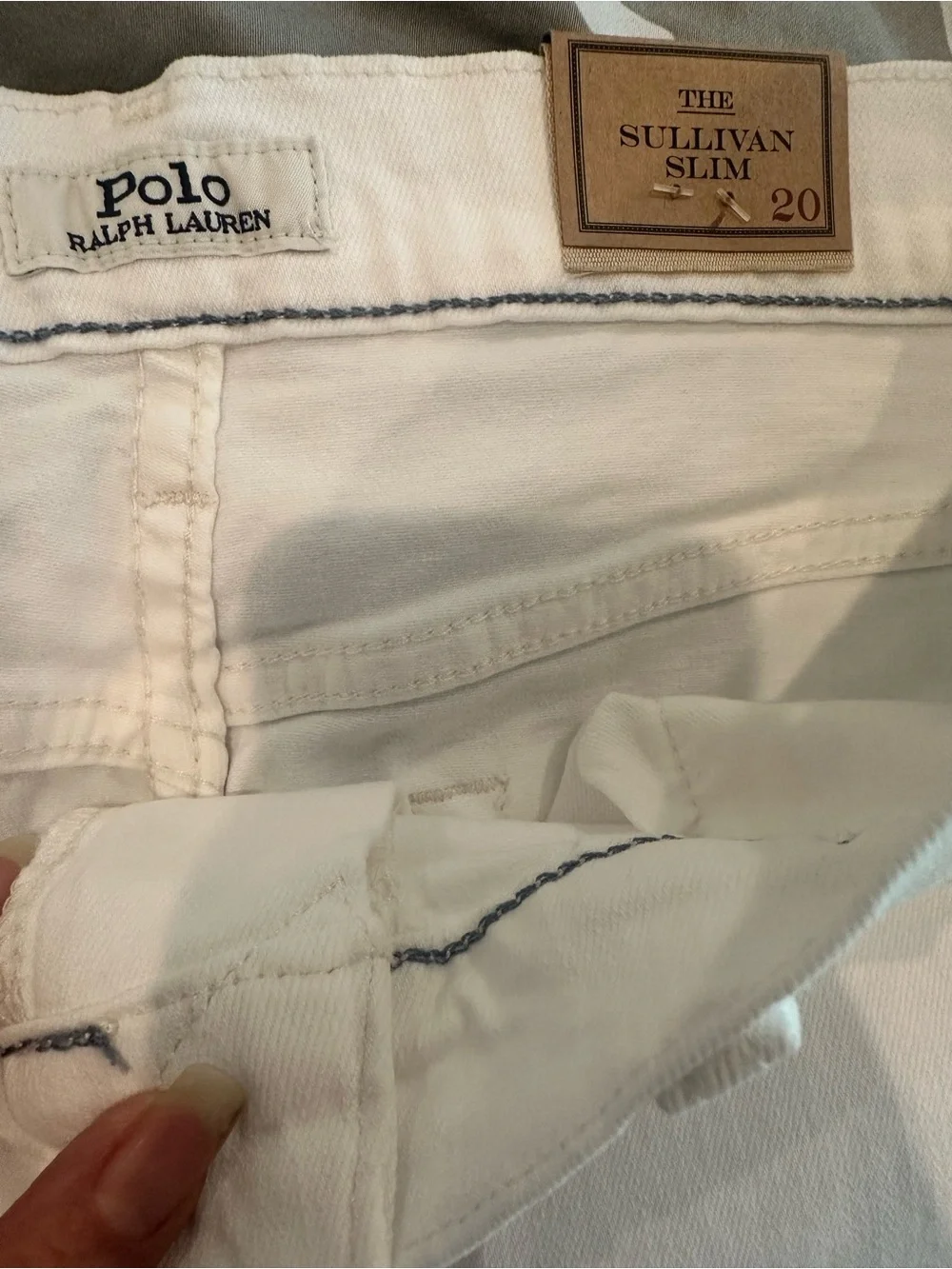 Ralph Lauren White Sullivan Slim Shorts